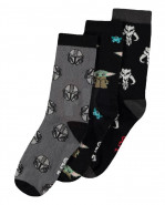 Star Wars: The Mandalorian Socks 3-Pack Three Icons 39-42
